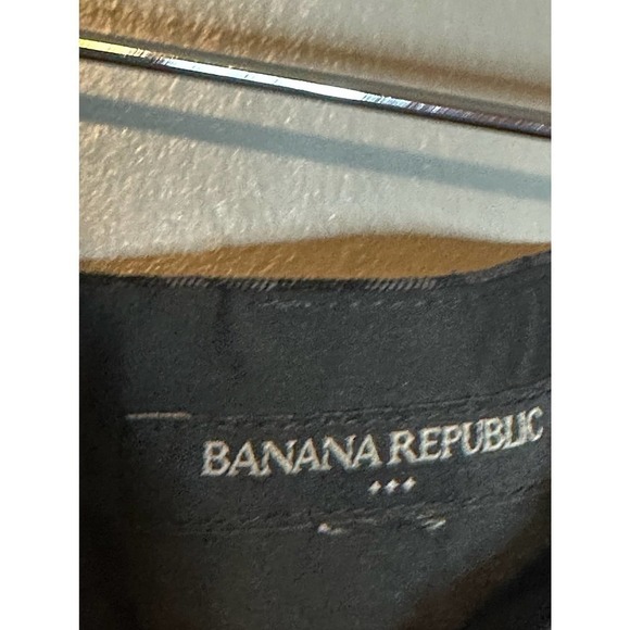 BANANA Republic Black Animal Print Skirt Pleated Denim Mini with Zipper - size 2 - Picture 3 of 6